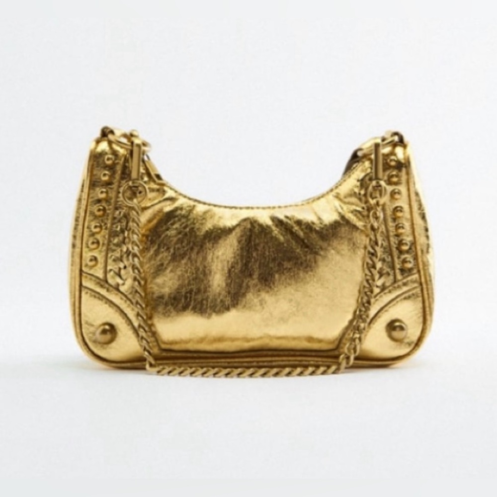 Zara Gold Rocker Crossbody Purse - Picture 8 of 11